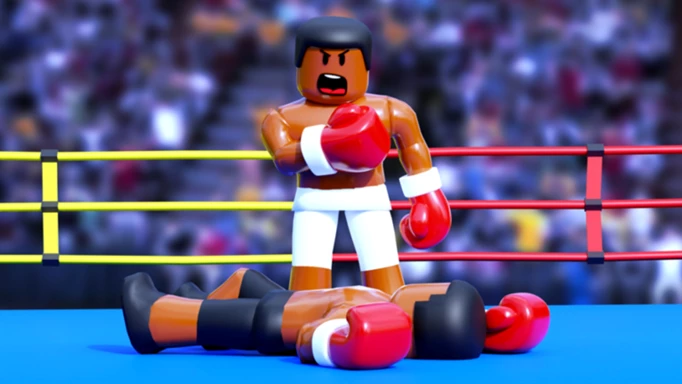 Roblox characters boxing in Boxing Clicker Simulator