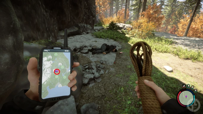 A GPS Locator in Sons of the Forest