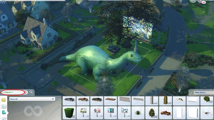 The Sims 4 debug items