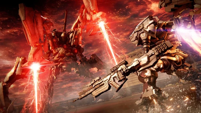 mechs fighting in Armored Core 6