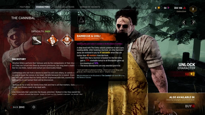Dead by Daylight Killer Perks: bbq and chili