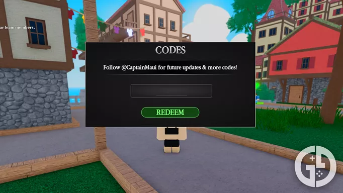 The codes menu in Eternal Piece