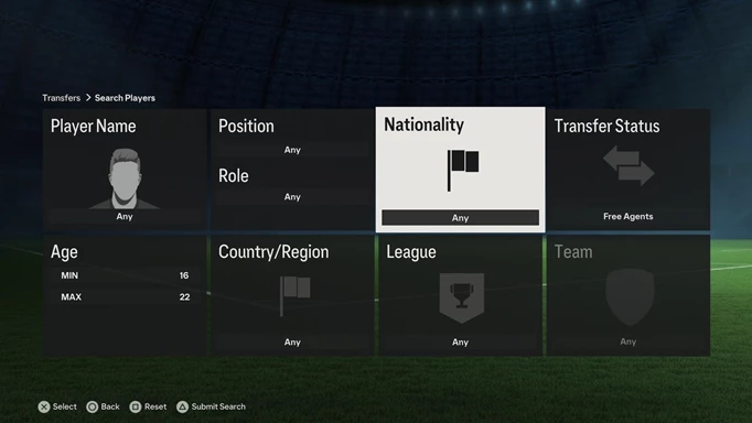 Image of the Career Mode menu in EA FC 24