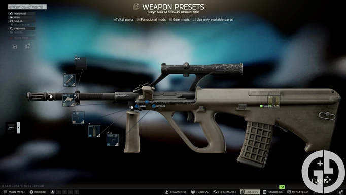 Image of the best early wipe AUG A1 build in Escape from Tarkov