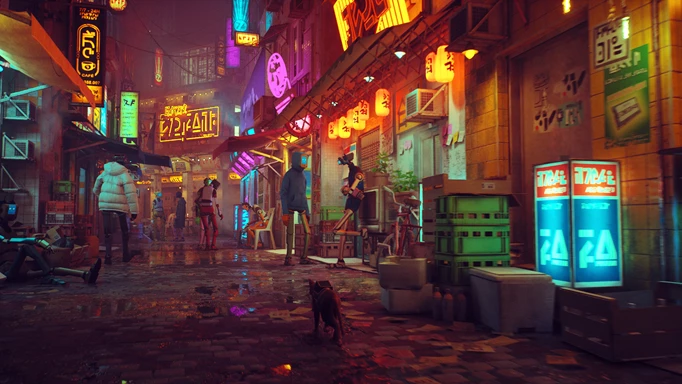 Stray: Players must navigate through the neon alleys of the city