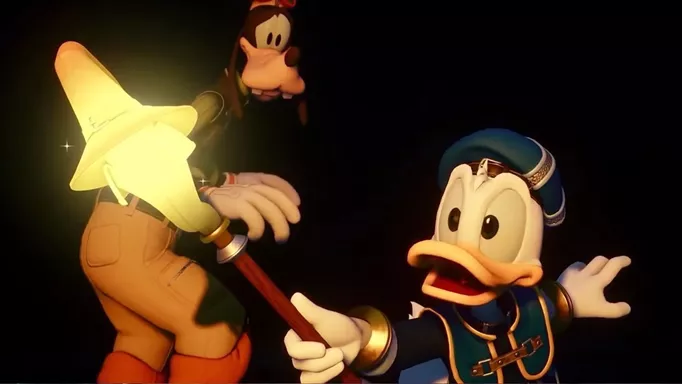 Donald Duck waves a wand in Kingdom Hearts 3.