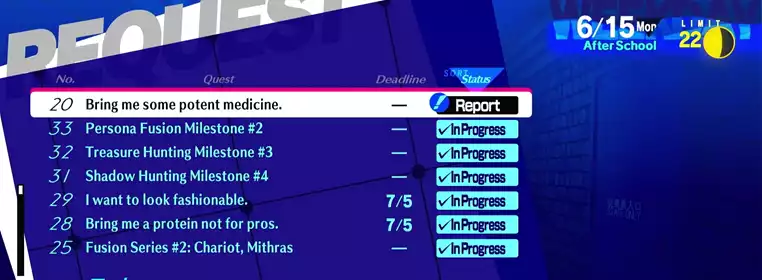 How to get potent medicine for Elizabeth request #20 in Persona 3 Reload