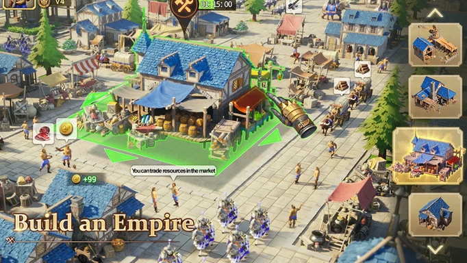 Game of Empires codes: a market place in a large city