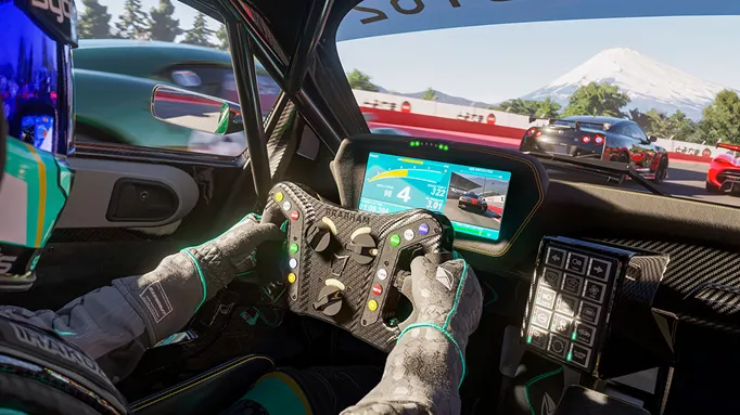 Cockpit view in Forza Motorsport