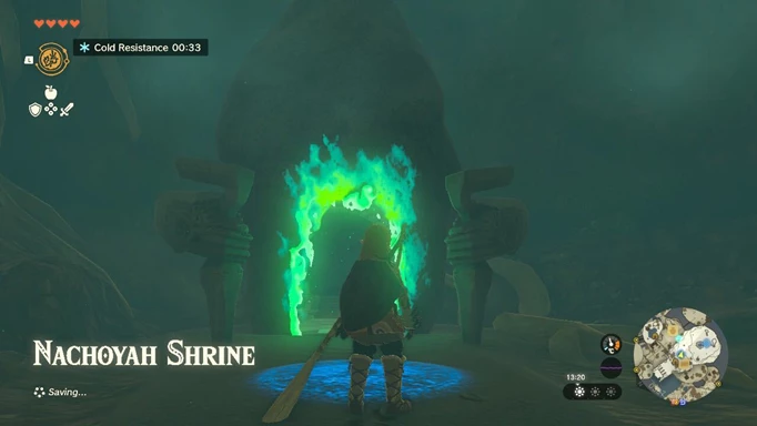 Using the Recall ability at a Shrine in Tears of the Kingdom