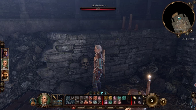 Image of the skull button in Baldur's Gate 3