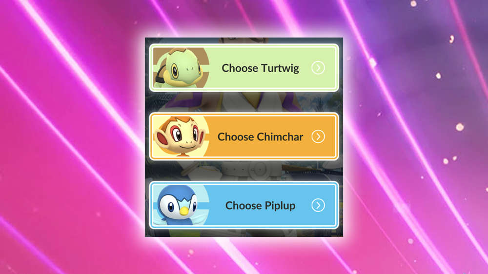 Pokemon GO choose a path: Turtwig, Chimchar, or Piplup?