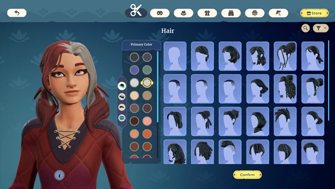 Внутриигровой скриншот Палии с экраном атрибутов персонажа.