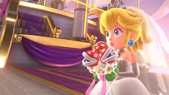 Wedding Peach from Super Mario Odyssey.