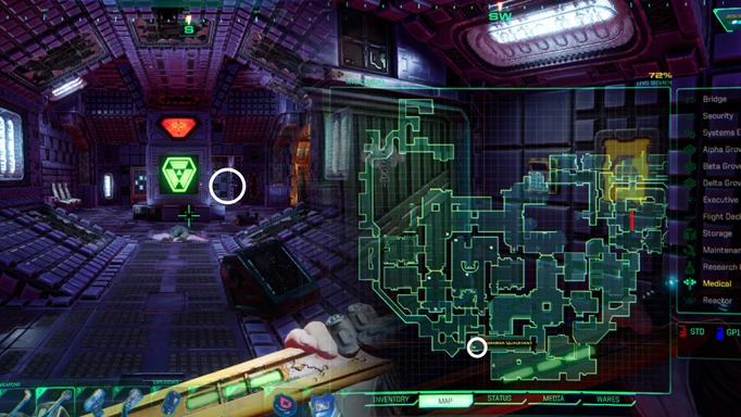 System Shock: Medical Armory location