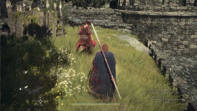 A character wielding a twin-blade in Dragon's Dogma 2