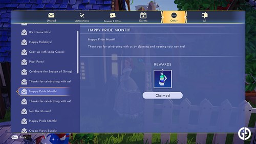 Image of the mailbox where code rewards go in Disney Dreamlight Valley
