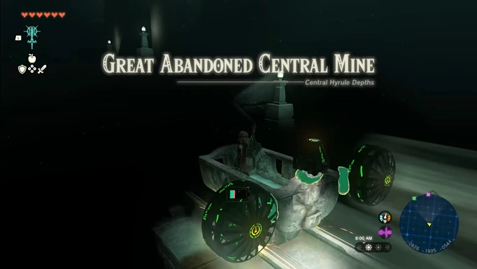 Getting the Autobuild ability in Zelda: Tears of the Kingdom early by taking a mine cart to the Great Abandoned Central Mine