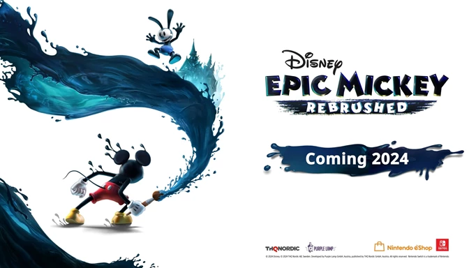 Key art for Epic Mickey: Rebrushed, which is out in 2024