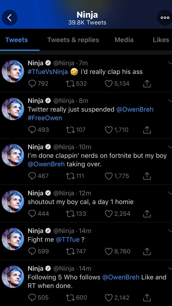 Ninja tweets when hacked
