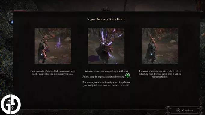 Vigor Recovery After Death in Lords of the Fallen