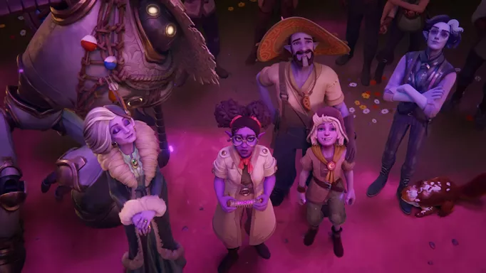 Screenshot from the Palia trailer of villagers