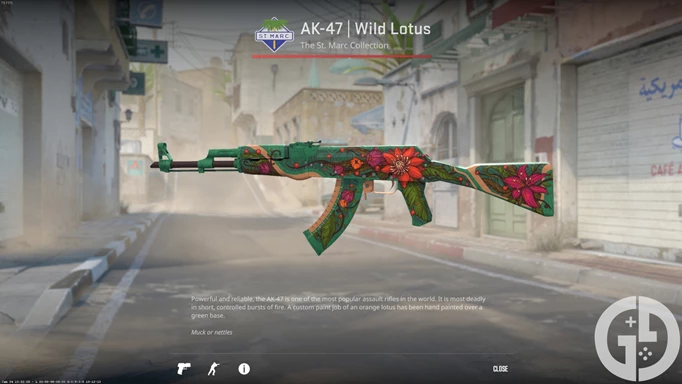 Image of the AK-47 Wild Lotus skin in CS2