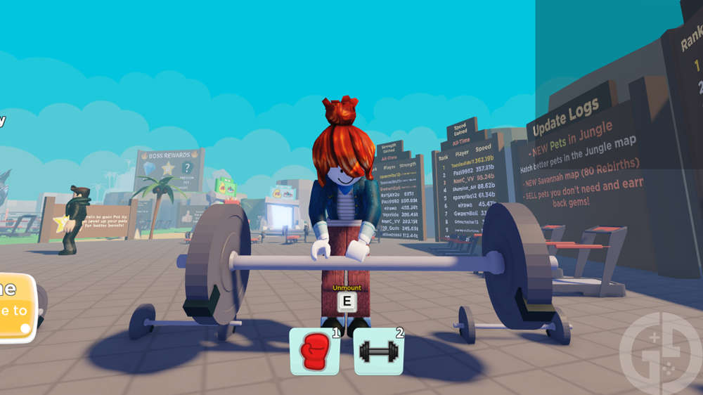 All Gym Realms codes for Gems and extra Strength