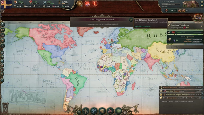 Victoria 3 Starter Tips: Collect Obligations