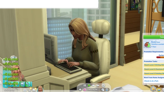 Money cheats in The Sims 4