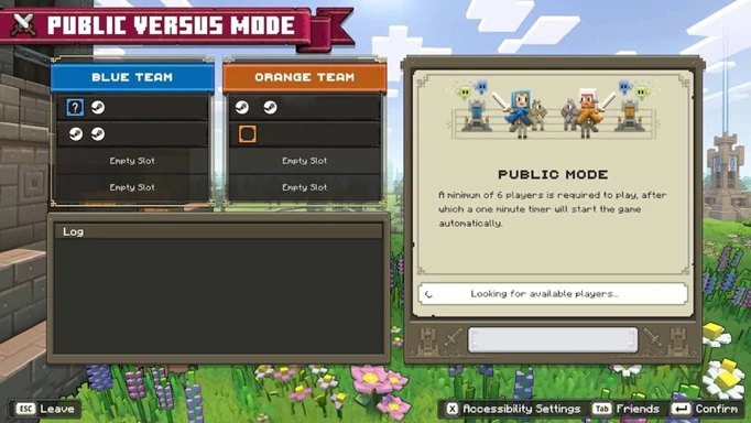 How to switch teams in Minecraft Legends Public versus mode