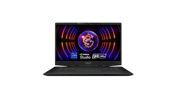 Screenshot of the MSI Stealth 17 RTX 4080 gaming laptop