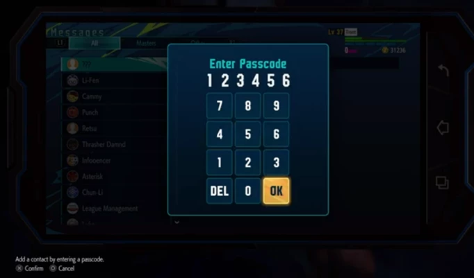Image shows 12345, the puzzle solution for the SiRN code in Street Fighter 6
