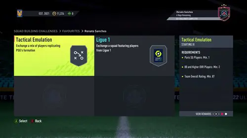 FIFA 22 Renato Sanches SBC objectives