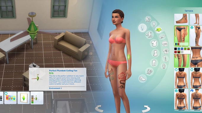 The Sims 4 New Tattoos and Item