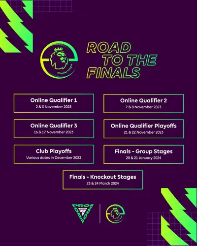 Time table for the ePremier League