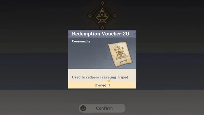 Voucher 20 rewarded from the Toymaker quest in Genshin Impact