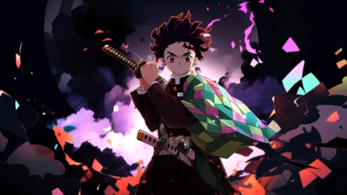 Image of a character holding a sword in Ultimate Anime Simulator