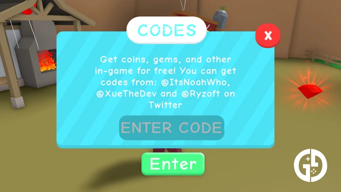 Image showing how to redeem codes in Balloon Simulator