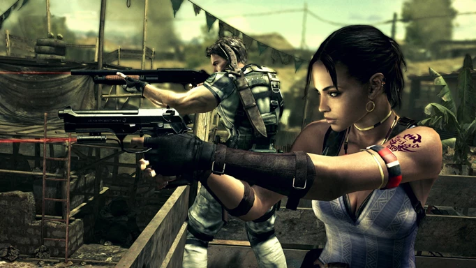 Resident Evil 5 Chris and Sheva gameplay