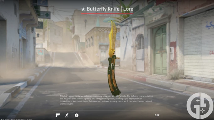 Image of the Butterfly Knife Lore in CS2