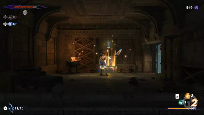 Sacred Archives Azure Damascus Ingot location 1 in Prince of Persia: The Lost Crown