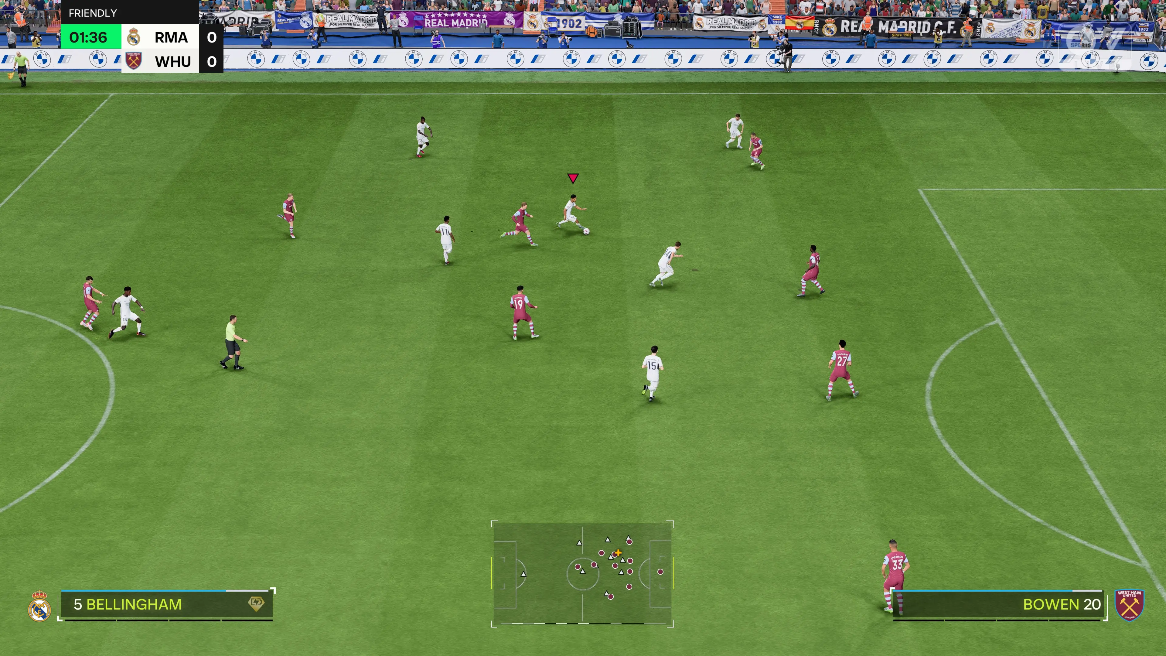 Gameplay of a match in EA FC 24