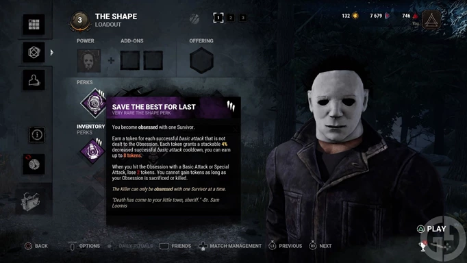 The Shape's Save the Best for Last Perk in Dead by Daylight