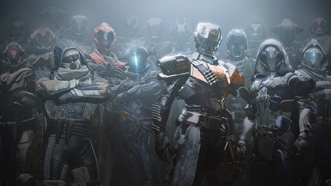 A group of Guardians, likely waiting to find out what the new raid will be