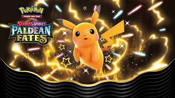 Shiny Pikachu in Pokemon TCG expansion Paldean Fates
