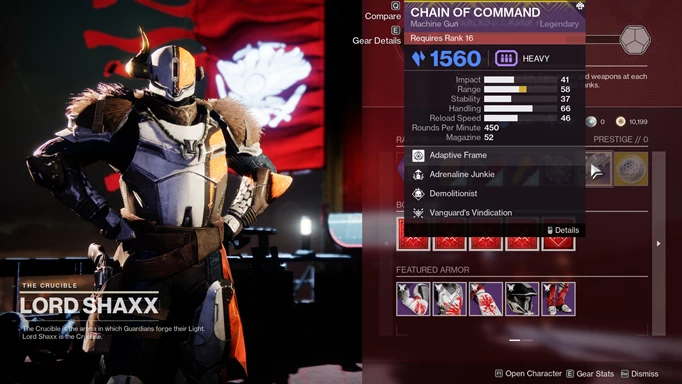 Destiny 2 Chain of Command: How to get it from Shaxx