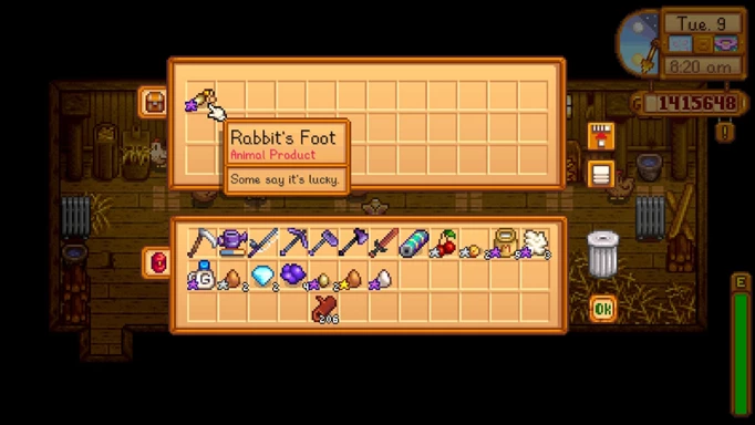 Rabbit Foot in Stardew Valley