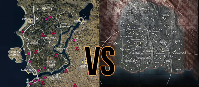 The Core vs Verdansk in the battle of Blackout vs Warzone