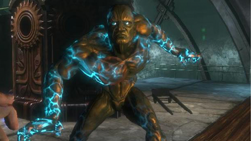 Fontaine as he appears in the final boss fight of BioShock.